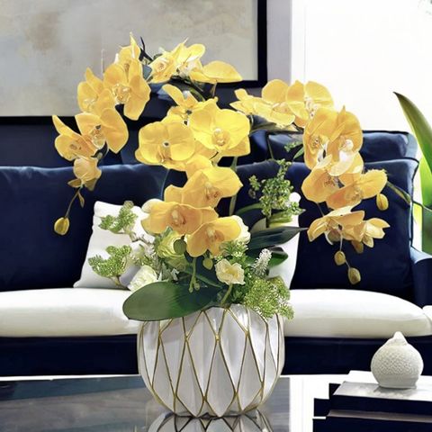 Chậu lan hồ điệp giả 3 cành để bàn LHD01