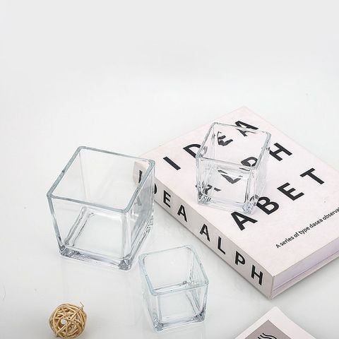 Chậu thủy tinh vuông trong suốt đa năng