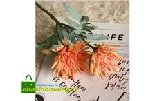 Hoa cúc pha lê vải cành 2 bông