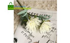 Hoa cúc pha lê vải cành 2 bông