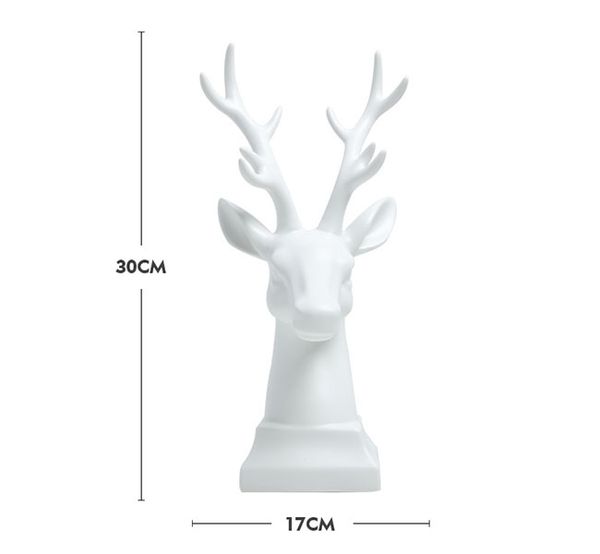 Tượng đầu hươu gốm sứ Bắc Âu trang trí