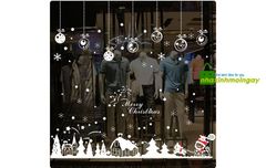 Decal giáng sinh ngôi nhà tuyết