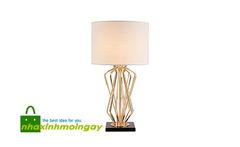 Đèn bàn chân kim loại vàng nghệ thuật