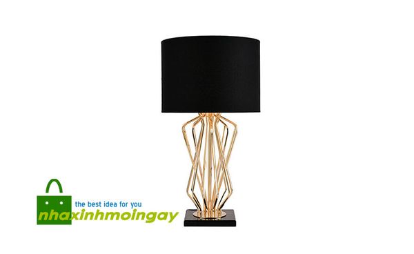 Đèn bàn chân kim loại vàng nghệ thuật