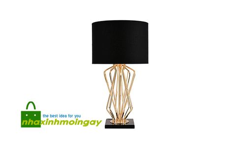 Đèn bàn chân kim loại vàng nghệ thuật