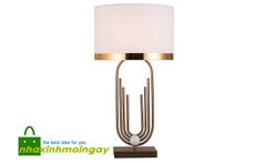 Đèn bàn chân kim loại vàng uốn hiện đại