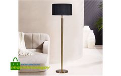 Đèn cây đứng thân kim loại vàng cao cấp