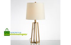 Đèn để bàn chân kim loại vàng cao cấp