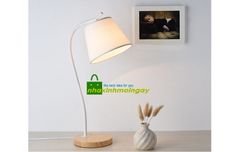 Đèn ngủ để bàn thân sắt uốn