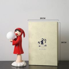 Đèn ngủ để bàn cô gái tai thỏ trang trí