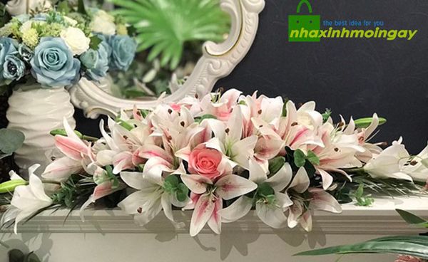 Đĩa hoa để bàn trang trí phòng họp MS1