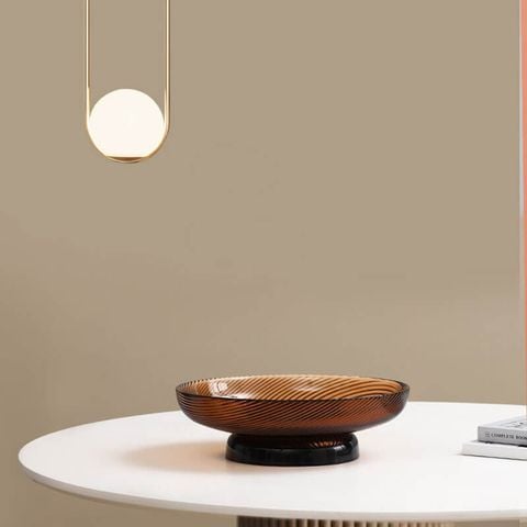 Đĩa thủy tinh đựng trái cây kiểu hiện đại