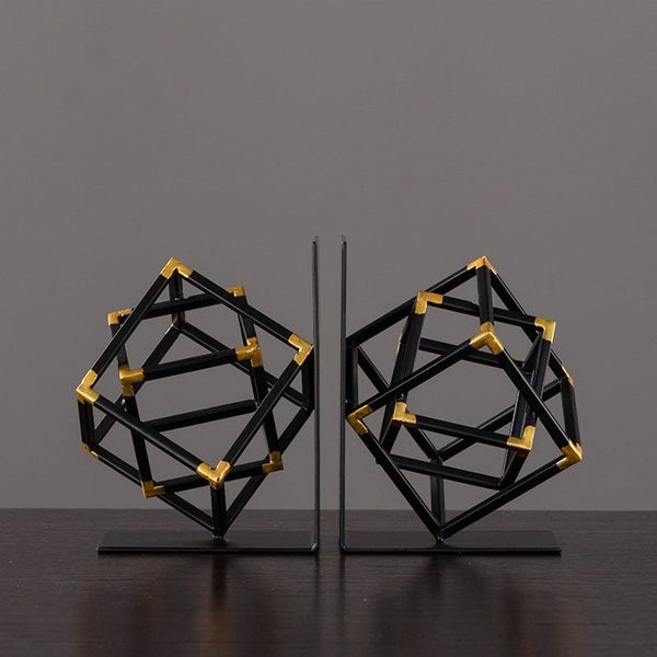 Chặn sách hình học kim loại trang trí