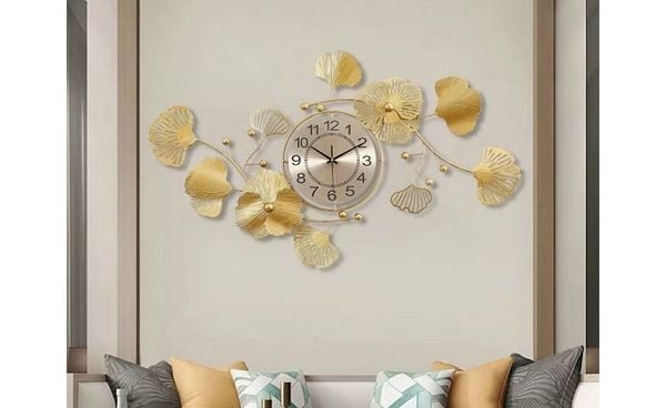 Đồng hồ treo tường cánh hoa vàng MS06