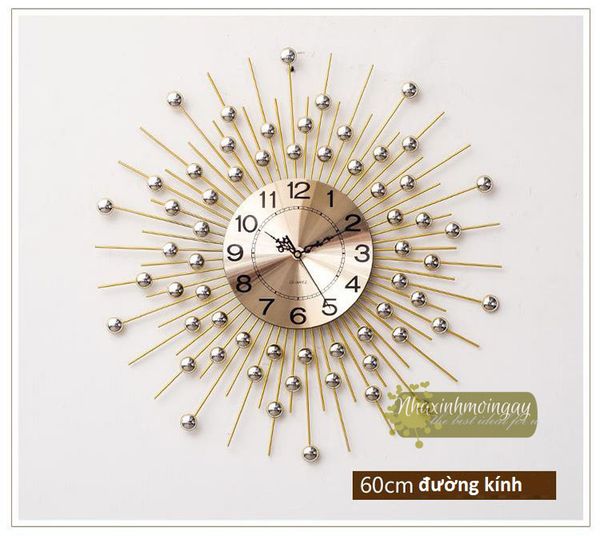 Đồng hồ đính kim loại 22