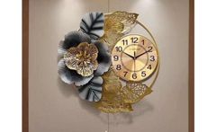 Đồng hồ tranh sắt treo tường phòng khách cánh hoa MS05