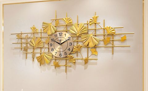 dong-ho-tranh-sat-treo-tuong-la-ginkgo-ms04