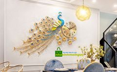 Đồng hồ treo tường công đậu cành mai 02