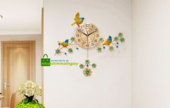 Đồng hồ treo tường đàn chim vàng