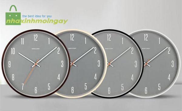 Đồng hồ treo tường Geekcook mặt xám hiện đại