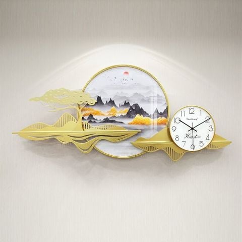 đồng hồ treo tường phong cảnh sơn thuỷ dh01