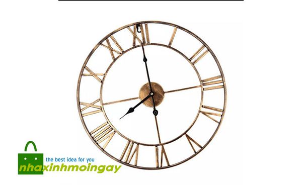 Đồng hồ treo tường sắt số la mã