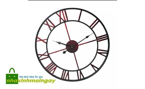Đồng hồ treo tường sắt số la mã