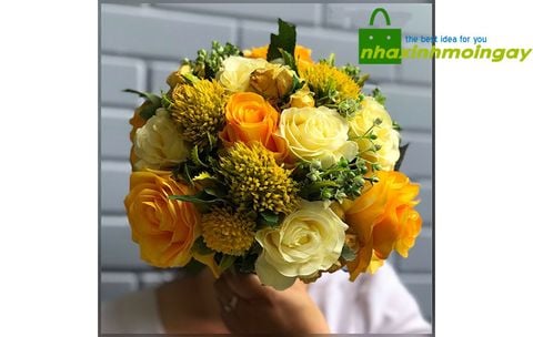 Hoa bó cầm tay chụp ảnh MS03