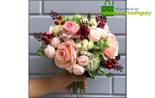 Hoa bó cầm tay chụp ảnh MS03