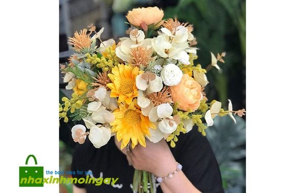 Hoa bó cầm tay chụp ảnh MS02