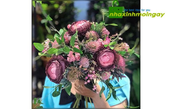 Hoa bó cầm tay chụp ảnh MS1