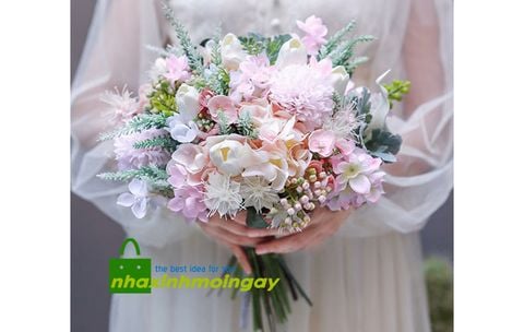 Hoa bó cầm tay chụp ảnh MS03