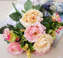 Bụi hoa hồng cánh xoăn vải Châu Âu