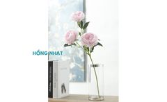 Hoa mẫu đơn vải 3 bông cao cấp