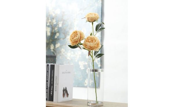 Hoa mẫu đơn vải 3 bông cao cấp