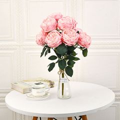 Hoa mẫu đơn giả cành 9 bông cao cấp