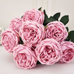 Hoa mẫu đơn giả cành 9 bông cao cấp