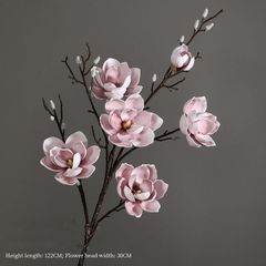 Hoa mộc lan giả trang trí cành 6 bông