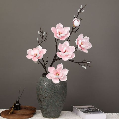 Hoa mộc lan giả trang trí cành 6 bông