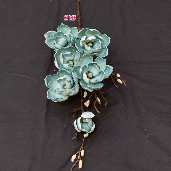 Hoa mộc lan giả trang trí cành 6 bông