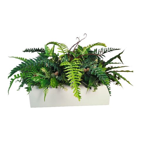 Hộp cây xanh giả trang trí phòng khách đẹp