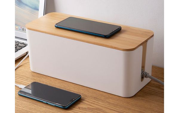 Hộp đựng ổ điện nắp gỗ cao cấp