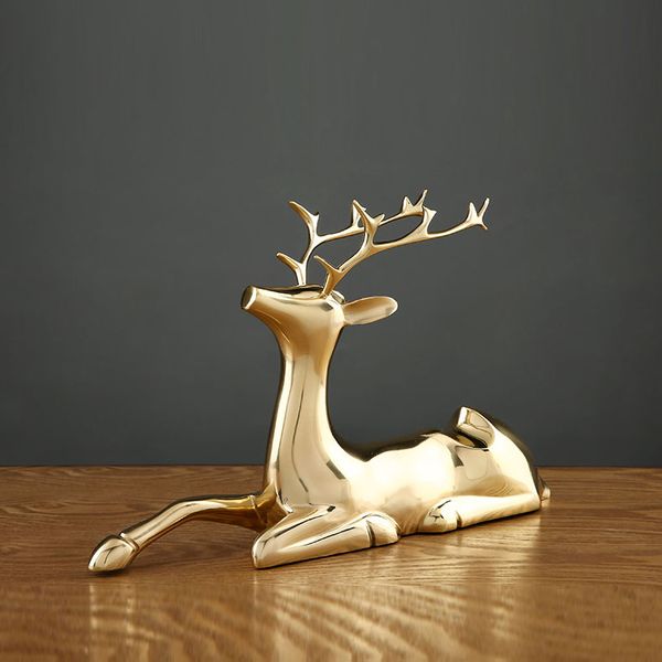 Kệ để rượu vang hươu đồng trang trí