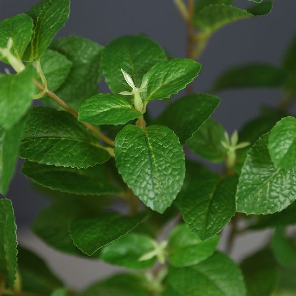 Cành lá bạc hà giả trang trí