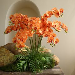 Hoa lan hồ điệp giả cao su cành 9 bông