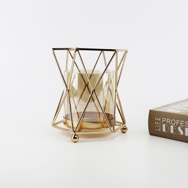 Bình lọ cắm hoa khung kim loại A17