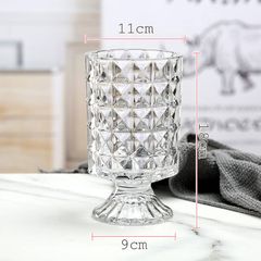 Lọ thuỷ tinh cắm hoa kim cương có đế cao