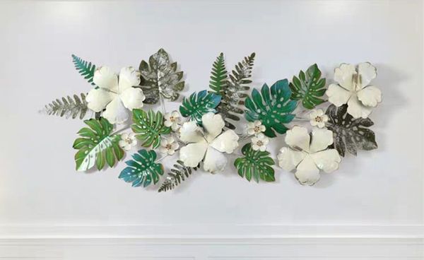 Tranh sắt decor hoa lá nhiệt đới trang trí