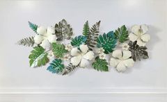 Tranh sắt decor hoa lá nhiệt đới trang trí