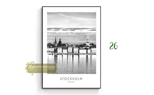 Tranh lẻ trắng đen có khung ( nhiều mẫu )